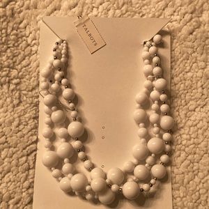 Talbots white bead necklace